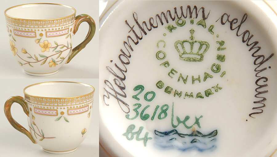 Flora Danica (1961 To Current) Flat Demitasse Cup-Helianthemum oelandicum