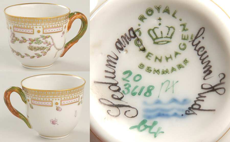 Flora Danica (1961 To Current) Flat Demitasse Cup-Sedum anglicum Huds