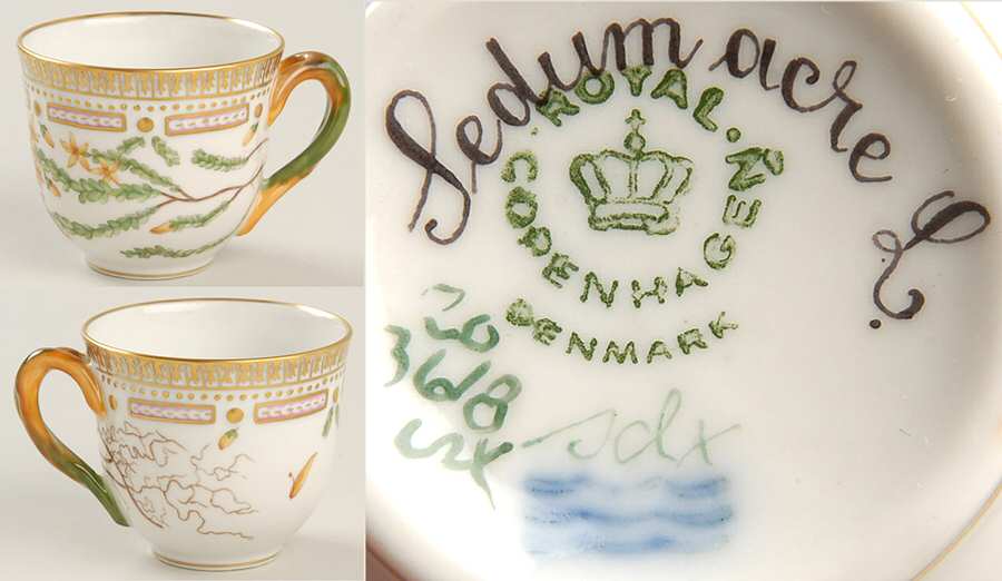 Flora Danica (1961 To Current) Flat Demitasse Cup-Sedum acre L.