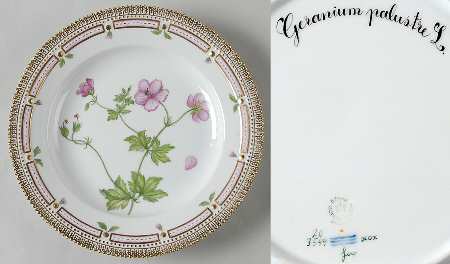 Flora Danica (1961 To Current) Dinner Plate-Geranium palustre L