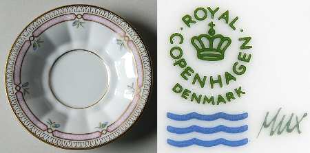 Flora Danica (1961 To Current) Saucer for Ltd Edition Angular Flat Demi Cup