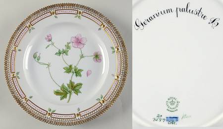 Flora Danica (1961 To Current) Dinner Plate-Geranium palustre L