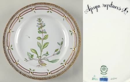 Flora Danica (1961 To Current) Dinner Plate-Ajuga Reptans L