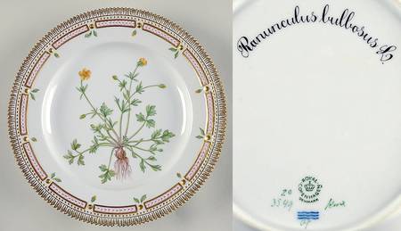 Flora Danica (1961 To Current) Dinner Plate-Ranunculus bulbosus L.