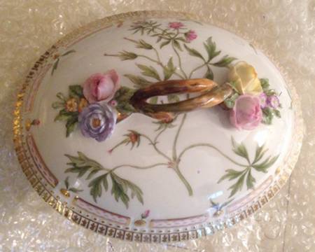 Flora Danica (1961 To Current) Large Sugar Bowl No Lid-Batroichium Petiveri Koch