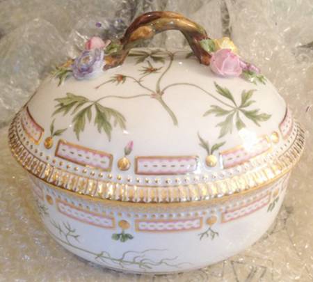 Flora Danica (1961 To Current) Lid for Sugar Bowl-Geranium dissectum L.