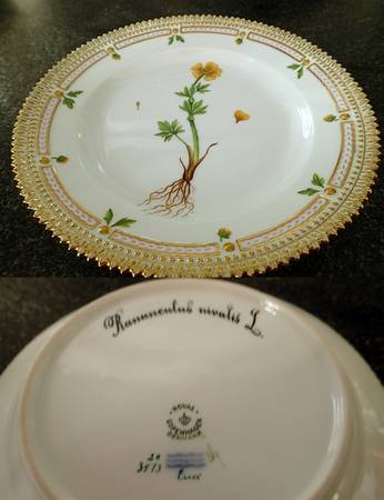Flora Danica (1961 To Current) Salad Plate-Ranunculus nivalis L.
