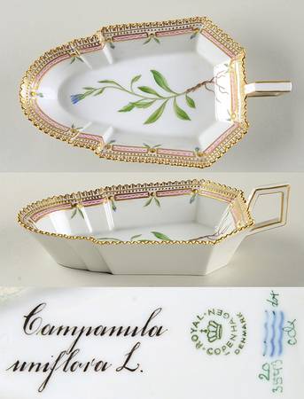 Flora Danica (1961 To Current) 7" Pickle/Accent Dish-Campamula uniflora L.