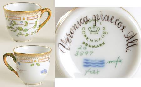 Flora Danica (1961 To Current) Flat Cup-Veronica procox All