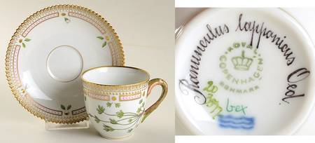 Flora Danica (1961 To Current) Flat Cup & Saucer Set-Ranunculus lapponicus Oed.