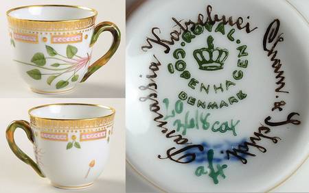 Flora Danica (1961 To Current) Flat Demitasse Cup-Parnassia Katseluei cham Schldl