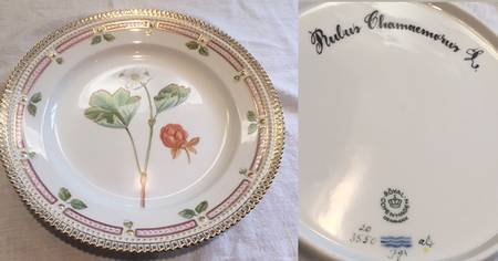 Flora Danica (1961 To Current) Luncheon Plate-Rubus chamaemorus L