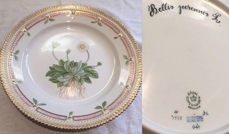 Flora Danica (1961 To Current) Luncheon Plate-Bellis perennis L