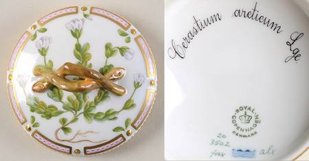 Flora Danica (1961 To Current) Lid for Small Sugar Bowl-Cerastium arcticum Lge.