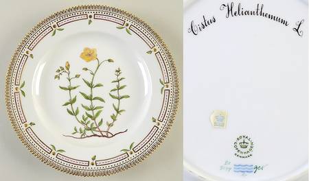 Flora Danica (1961 To Current) Dinner Plate-Cistus Helianthemum L