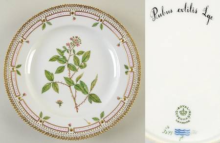 Flora Danica (1961 To Current) Dinner Plate-Rubus exlilis Lge.
