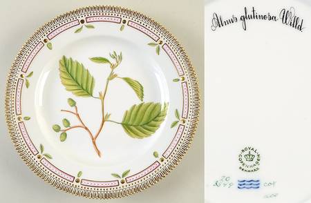 Flora Danica (1961 To Current) Dinner Plate-Alnus glutinosa Willd