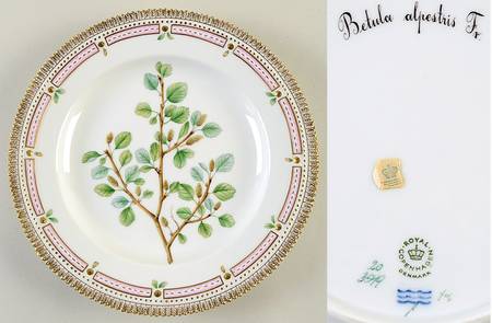 Flora Danica (1961 To Current) Dinner Plate-Betula alpestris Fr