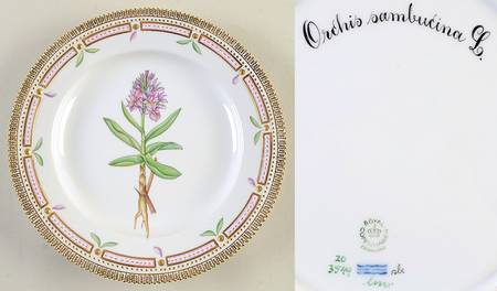 Flora Danica (1961 To Current) Dinner Plate-Orchis sambucina L y incarnata