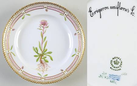Flora Danica (1961 To Current) Salad Plate-Erigeron uniflorus L.