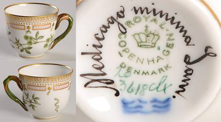 Flora Danica (1961 To Current) Flat Demitasse Cup-Medicago minima L.