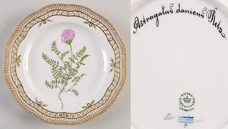 Flora Danica (1961 To Current) 9" Pierced Luncheon Plate/Fruit Std-Astragalus cla