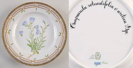 Flora Danica (1961 To Current) Dinner Plate-Campanula rotundifolia v arctica Lge