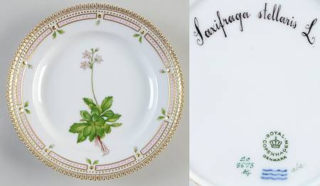 Flora Danica (1961 To Current) Salad Plate-Saxifraga stellaria L.