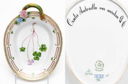Flora Danica (1961 To Current) 8" Oval Handled Pickle/Accent-Oxalis Acetosella Va