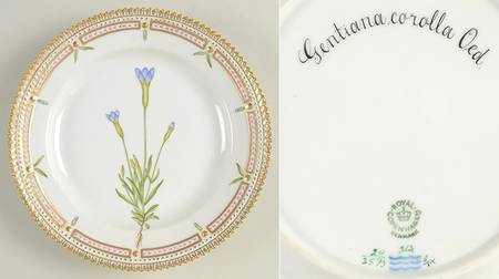 Flora Danica (1961 To Current) Salad Plate-Gentiana corolla Oed.