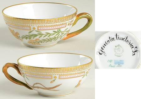 Flora Danica (1961 To Current) Flat Tea Cup-Genista tinctoria L