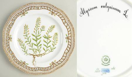 Flora Danica (1961 To Current) 9" Pierced Luncheon Plate/Fruit Std-Alyesum calyei