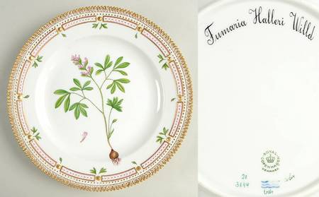Flora Danica (1961 To Current) Dinner Plate-Fumaria Halleri Willd