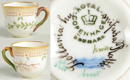 Flora Danica (1961 To Current) Flat Demitasse Cup-Stellaria Stellaria hy mifusa R