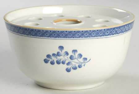 Gabriella Blue Flower Holder with Frog