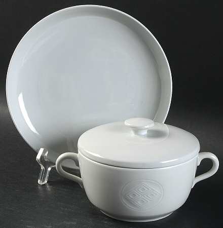 Gemma Cream Soup Bowl & Saucer Set with Lid