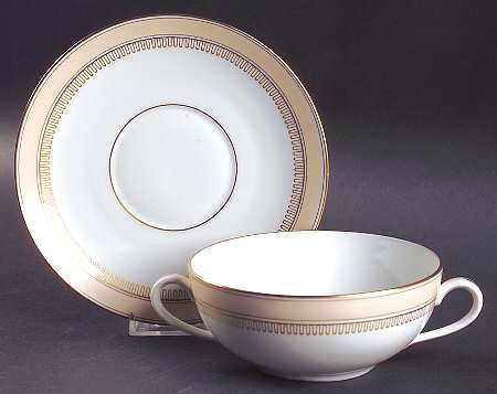 Giselle Flat Cream Soup Bowl & Saucer Set