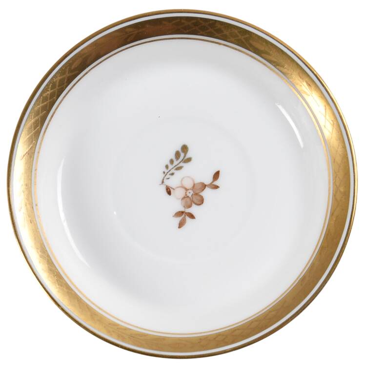 Golden Basket Saucer for Demitasse Cup