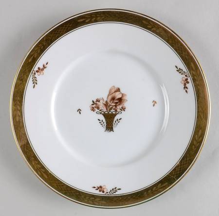 Golden Basket Luncheon Plate