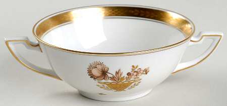 Golden Basket Flat Cream Soup Bowl