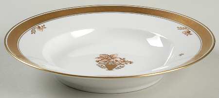 Golden Basket Rim Soup Bowl