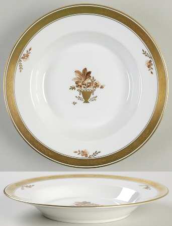 Golden Basket Rim Soup Bowl