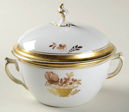 Golden Basket Sugar Bowl & Lid