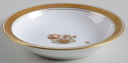 Golden Basket Rim Fruit/Dessert (Sauce) Bowl