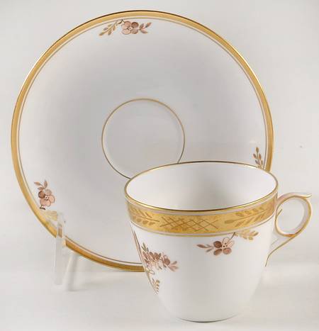 Golden Basket Flat Demitasse Cup & Saucer Set
