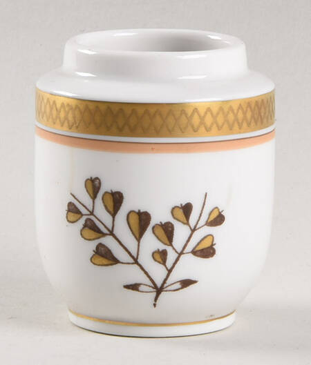Golden Clover (White) Mustard Jar No Lid