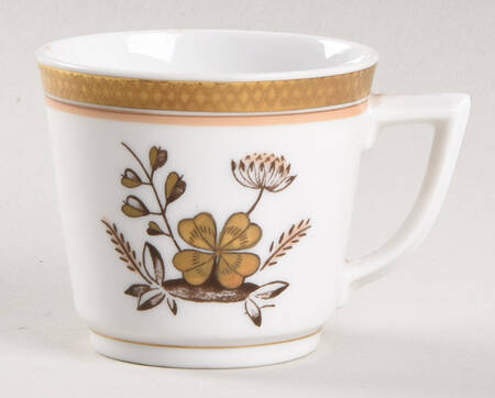 Golden Clover (White) Flat Demitasse Cup