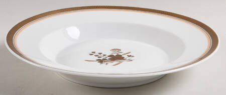 Golden Clover (White) Large Rim Soup Bowl