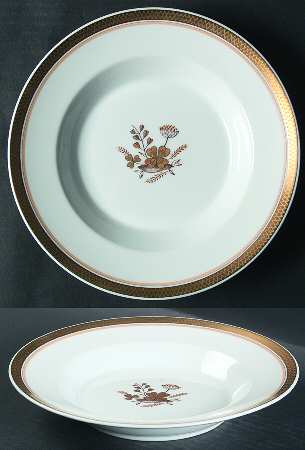 Golden Clover (White) Rim Soup Bowl