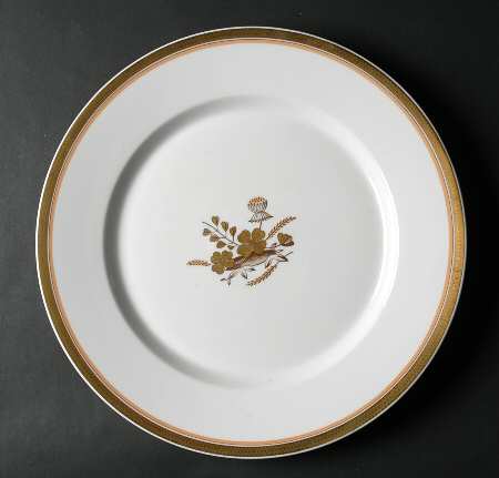Golden Clover (White) 13" Chop Plate (Round Platter)